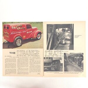 Vintage Orange Crate Ford Anglia 100E Print Ad Race Collector Decor Advertising